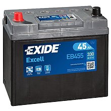 Аккумулятор Exide Excell 45Ah EB455 L+ с тонкими клеммами