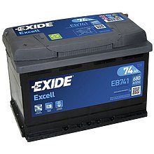 Аккумулятор Exide Excell 74Ah EB741 L+